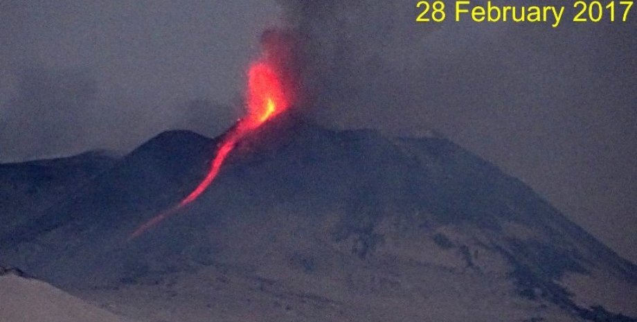 Проснувшийся вулкан / Фото: twitter.com/etnaboris