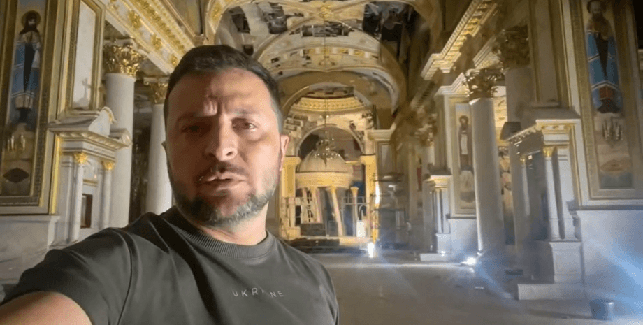 Владимир Зеленский, президент, Спасо-Преображенский собор, Одесса, Украина