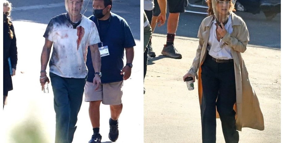 Брэд Питт, Сандра Баллок, "Скоростной поезд", съемки