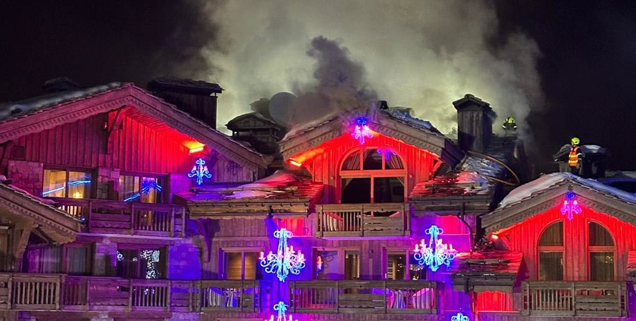 отель в куршевеле Les Grandes Alpes пожар