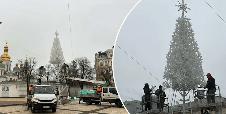 Главная елка, рождественская елка, новогодняя елка, елка в Киеве, елка на Софийской площади, елка на Софиевской площади, елка София, елка в центре Киева, киевская елка