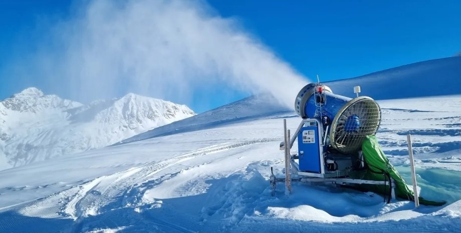 гірськолижний курорт, штучний сніг