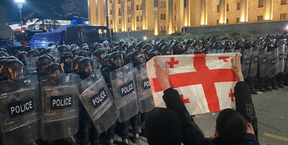 Протесты в Грузии, фото