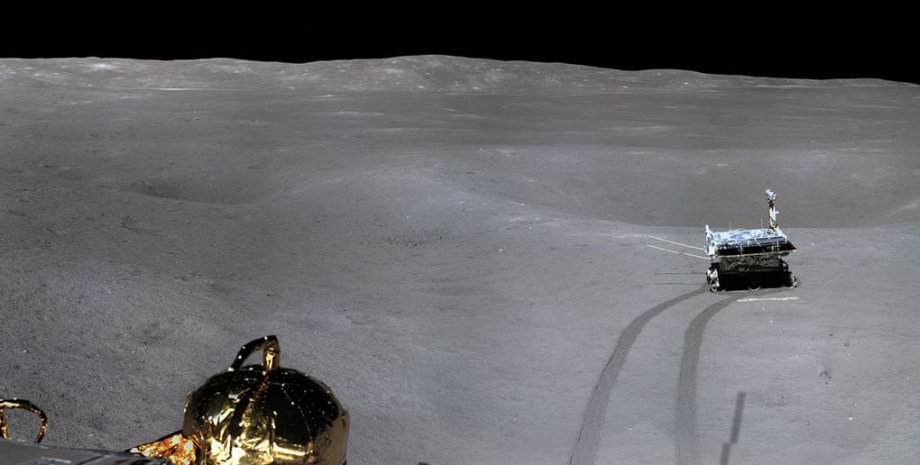  Фрагмент панорамного изображения дальней стороны Луны. CNSA