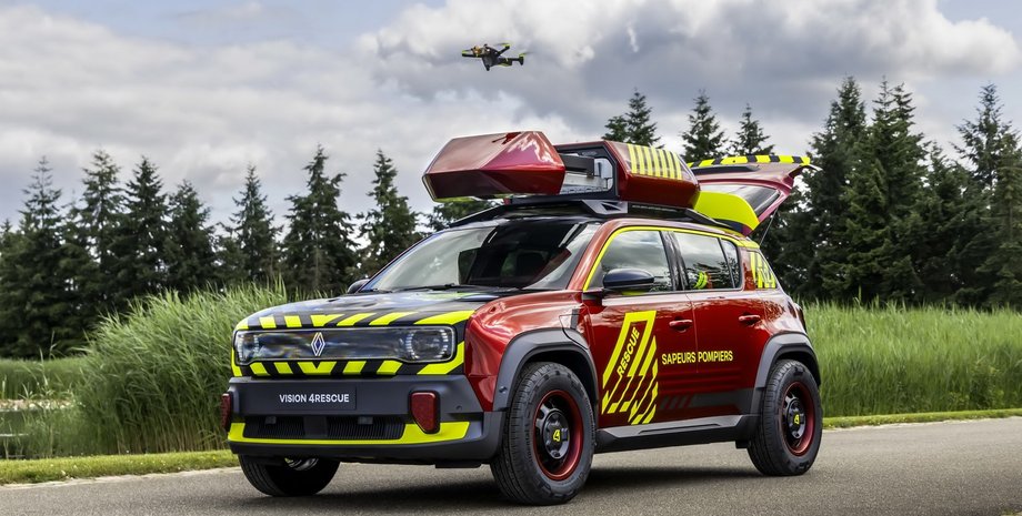 Авто з дронами, Renault 4 E-Tech, Renault 4, новий Renault 4, Електромобіль Renault, кросовер Renault