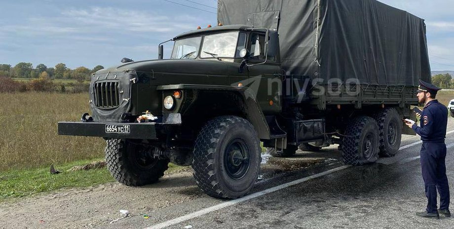 В Чечне расстреляли грузовик Росгвардии