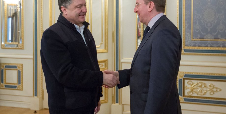 Петр Порошенко и Эдгарс Ринкевичс / Фото пресс-службы президента