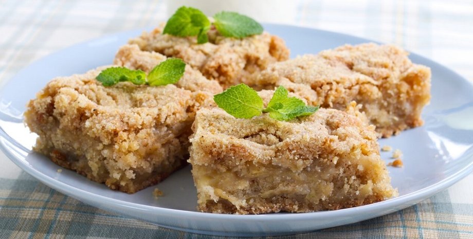 Насыпной пирог с яблоками, насыпное тесто, пирог с яблоками, яблочный пирог