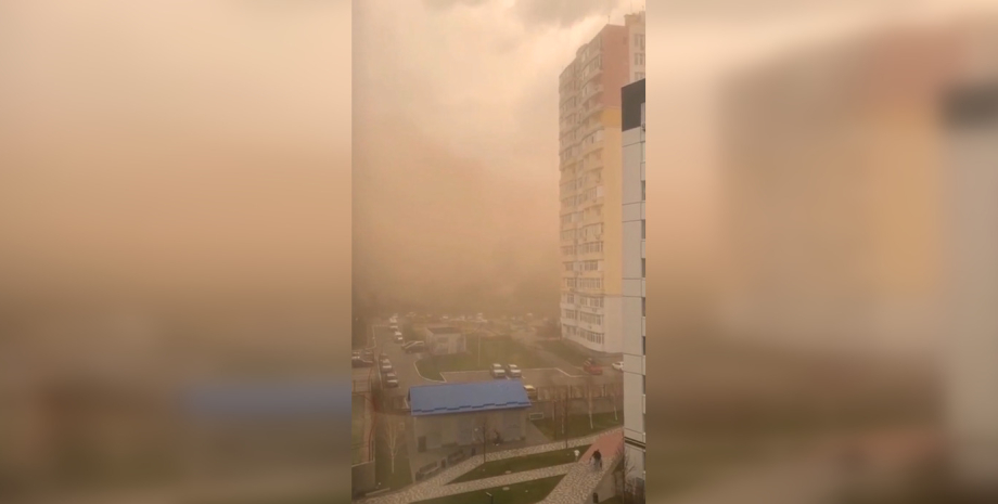 Пыль из Сахары, Украина, песок из Сахары, погода, песчаная буря, фото