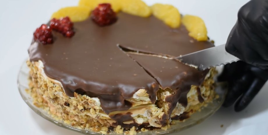 Торт "Джоконда", торт рецепт, торт из миндальной муки