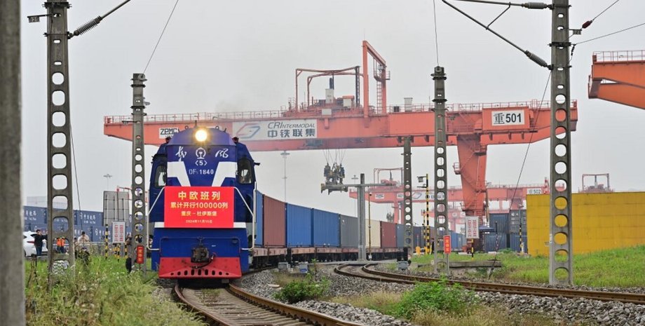 Поїзд, що прямує з Китаю до Європи через Росію