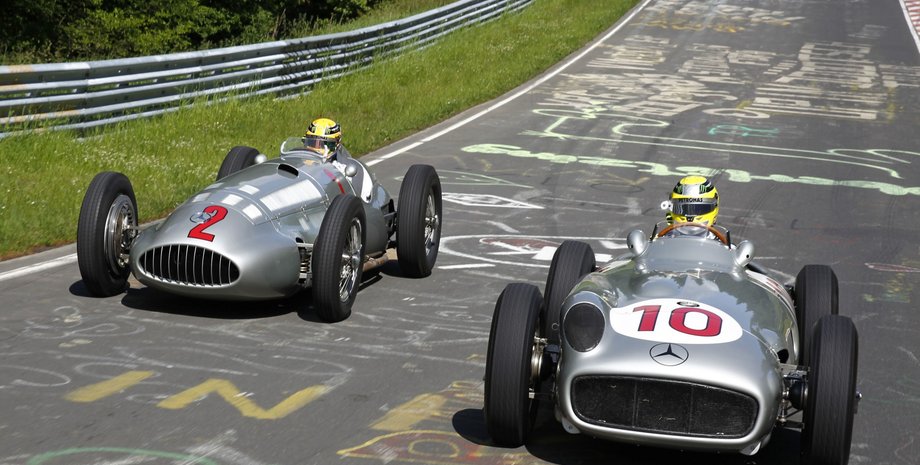 Mercedes Silver Arrows, серебряные стрелы, Mercedes W25, Mercedes W125, Mercedes W196