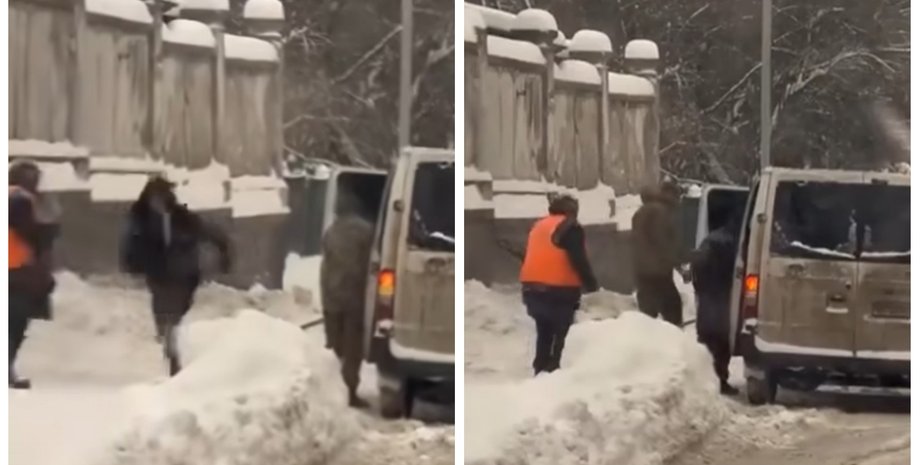 Полицейская во Львове ударила дворничиху Львов полиция дворничиха конфликт конфликт