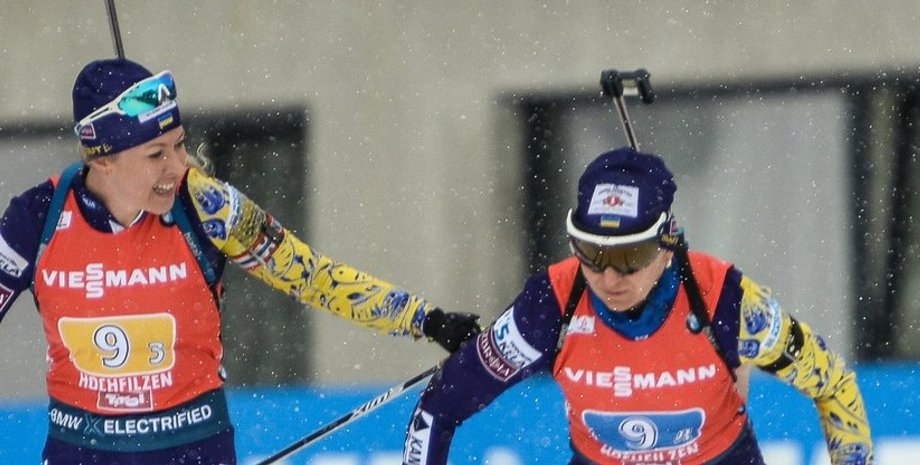 спорт, биатлон, женская эстафета, Антхольц, семеренко, джима, пидгрушная