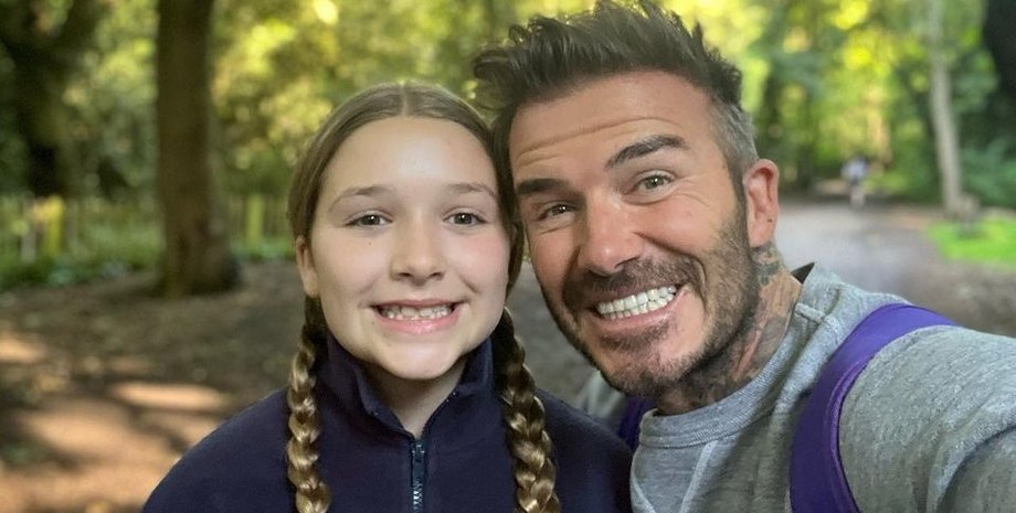 Девід Бекхем з донькою, гарпер бекхем, піцерія у маямі, діти девіда та вікторії бекхемів