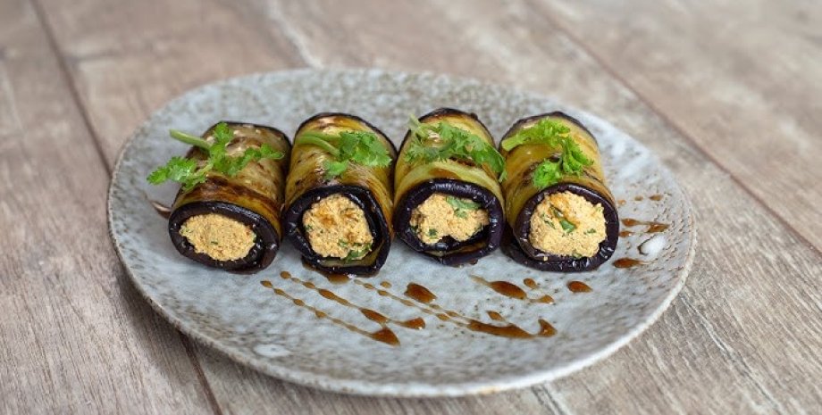 Рулетики из баклажанов Рулетики из баклажанов, грузинские рулетики из баклажанов с орехами, рулетики с орехами