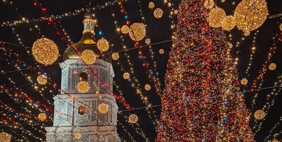 елка, Киев, Софийская площадь, рождественская елка, новогодняя елка, Софийская площадь