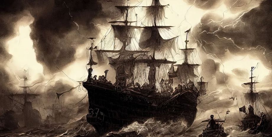 затонувший корабль, судно, корабль, призраки, призрак