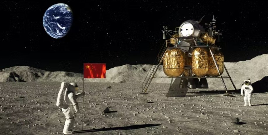 Місяць, Китай, астронавти