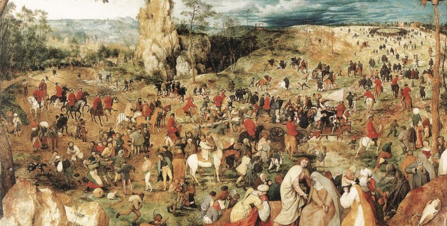 Питер Брейгель. "Восхождение на Голгофу"