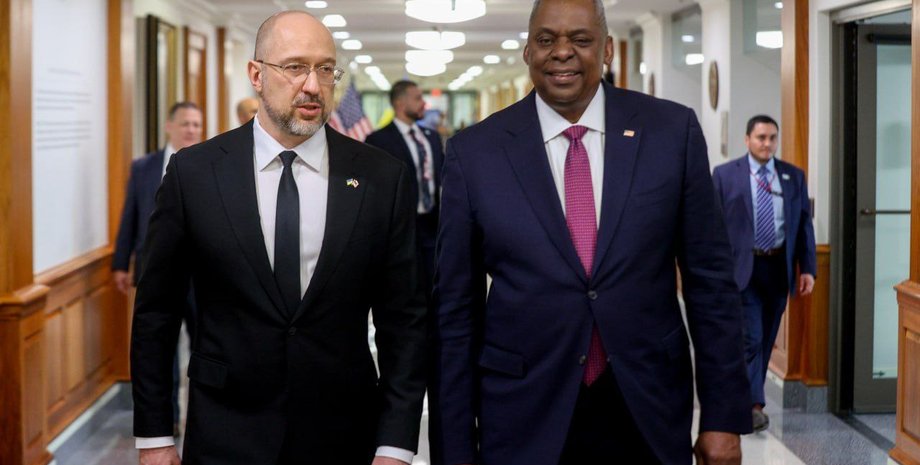 Денис Шмигаль, Ллойд Остін, Пентагон, США, винищувачі F-16, війна в Україні