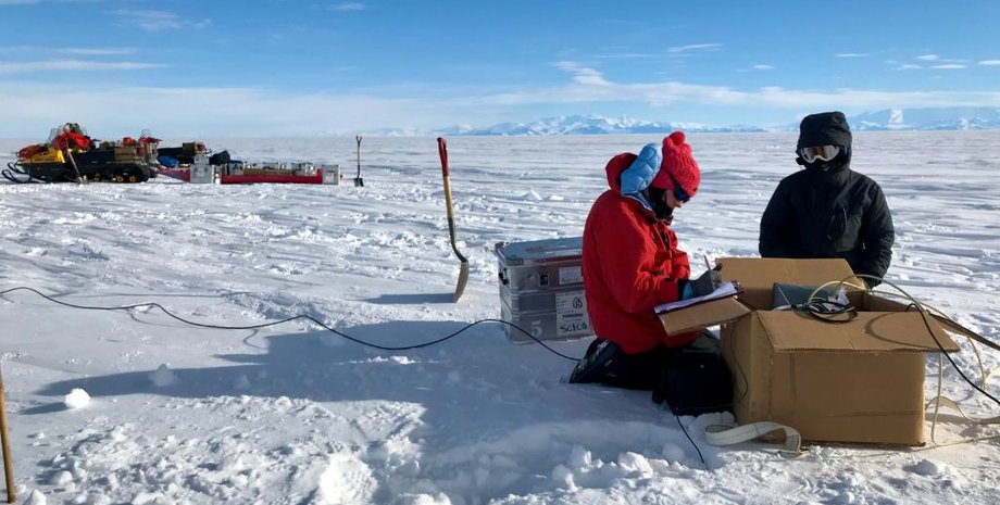 лед, зима, люди, Антарктида, фото
