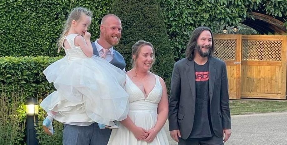 киану ривз, свадьба, молодожены, сюрприз