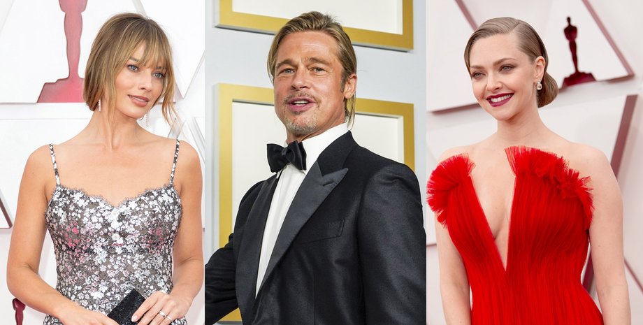 Оскар 2021, наряды, Марго Роби, Брэд Питт, Амайда Сейфрид