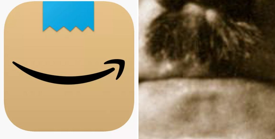 старый логотип амазон, логотип амазон напоминает гитлера