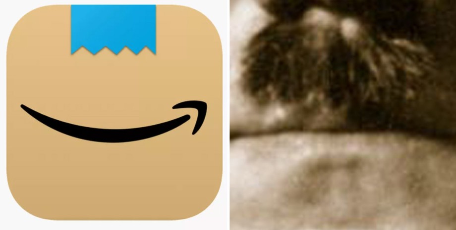 старий логотип амазон, логотип амазон нагадує гітлер
