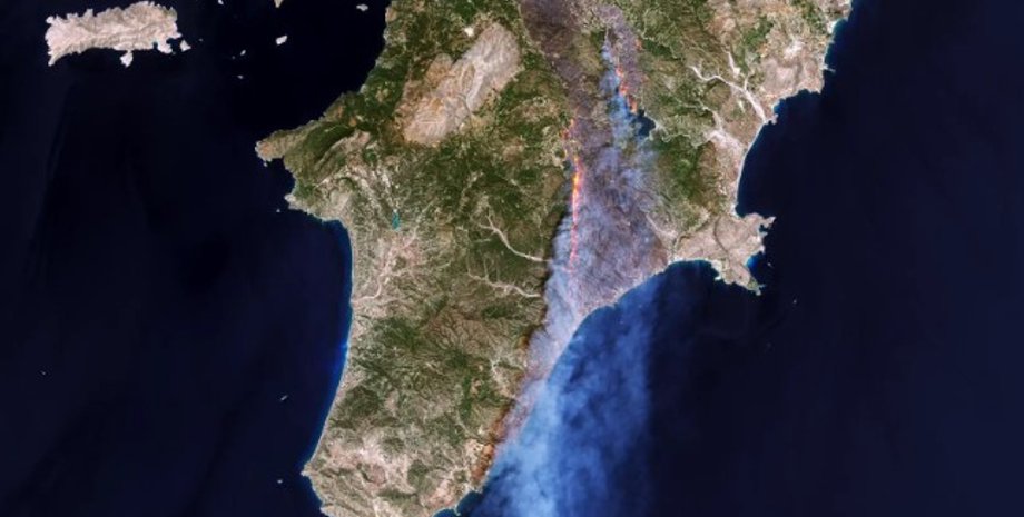 родос, пожары родос, родос лесные пожары