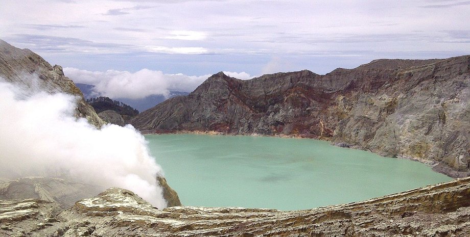 озеро, озеро в индонезии, озеро кавах иджен