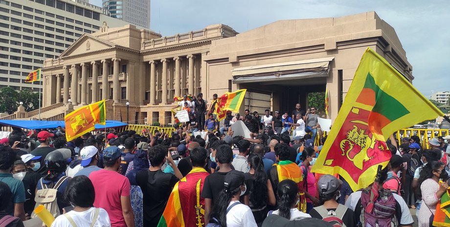 шри-ланка, протест, протест шри-ланка, антиправительственный протест шри-ланка