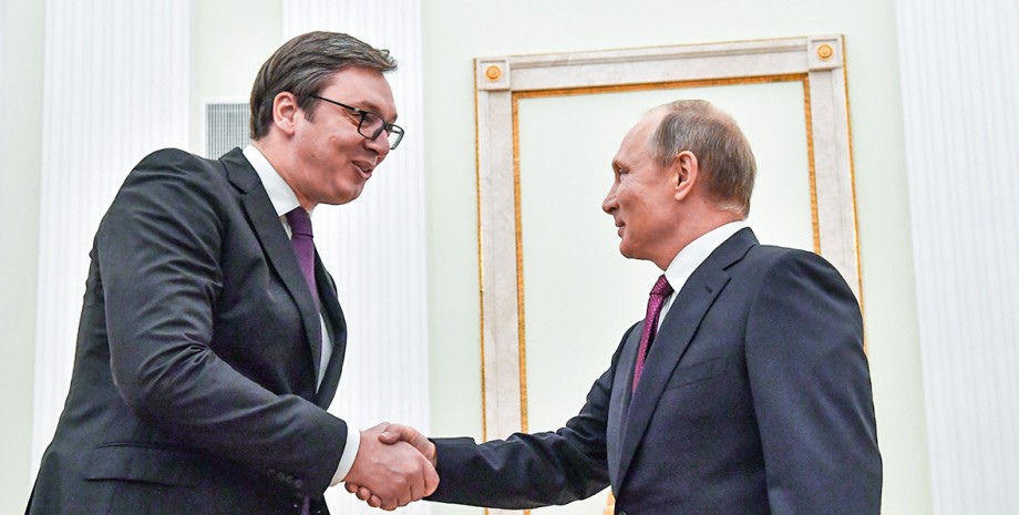 Президент Сербії Александар Вучич та президент Росії Володимир Путін