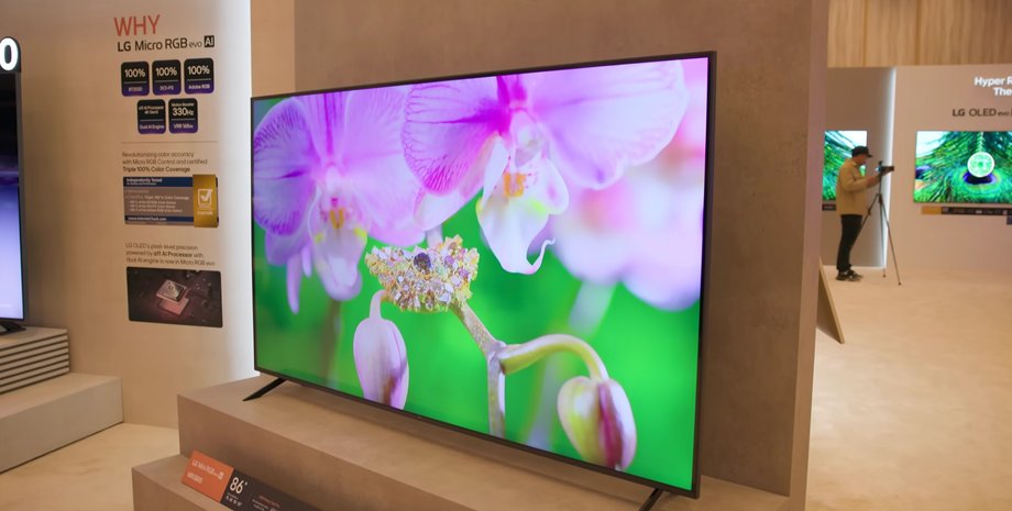Телевізори LG Micro RGB Телевізор LG Micro RGB на виставці CES 2026