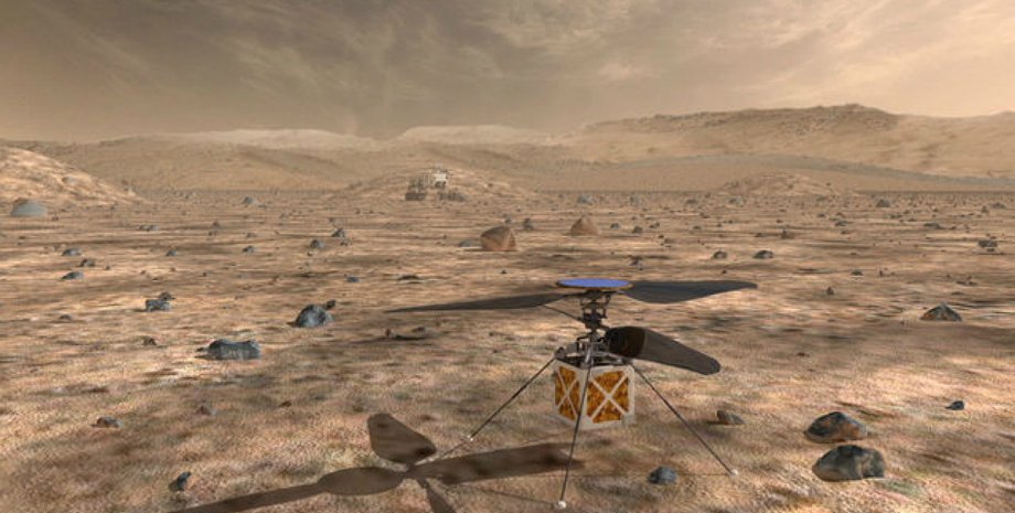 Mars Helicopter в представлении художника. NASA/JPL-Caltech