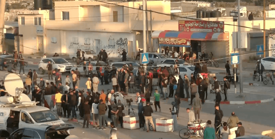 КПП, Рафах, люди, автомобили