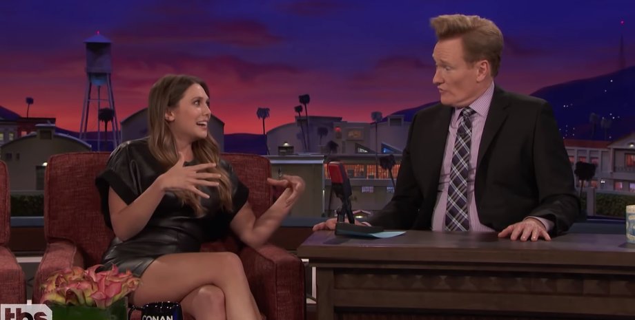 Элизабет Олсен и Конан О'Брайен / Скриншот