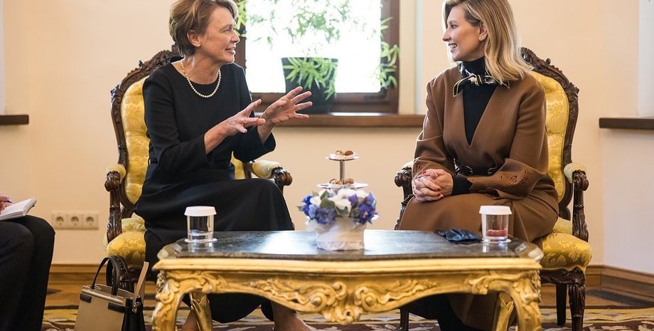 Эльке Бюденбендер, Елена Зеленская, софия киевская, экскурсия, жена штайнмайера, первая леди германии