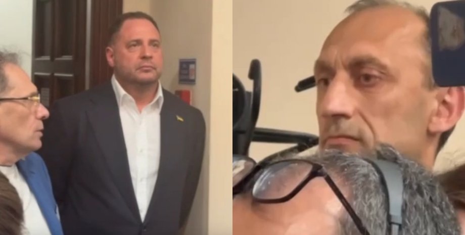 Андрій Єрмак та Роман Червінський Андрій Єрмак та Роман Червінський на засіданні по справі "Династії"