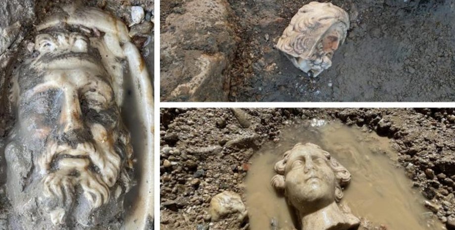 статуи, археология, раскопки, находка, артефакты