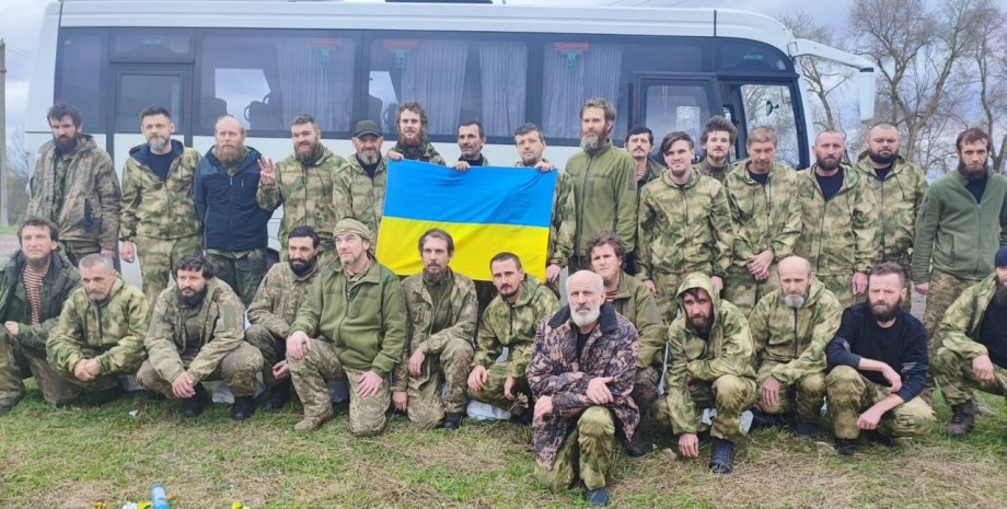военные, украинские защитники, бойцы ВСУ, войска Украины, обмен пленными, украинские военнопленные