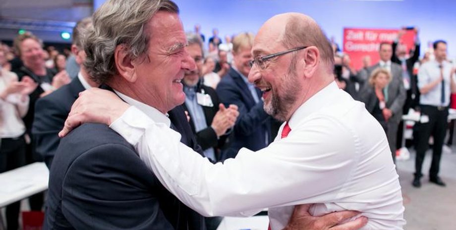 Мартин Шульц и Герхард Шредер