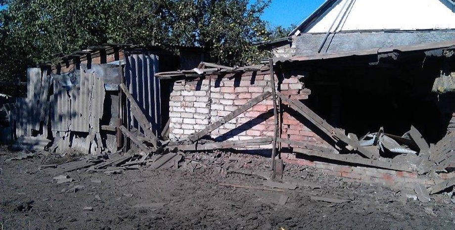 Последствия обстрела Авдеевки / Фото пресс-центра АТО