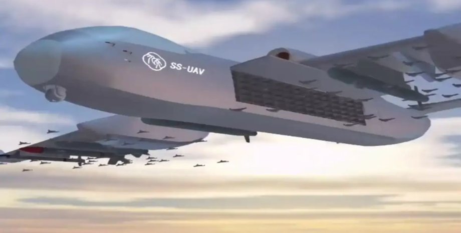 Дрон Jiutian SS-UAV Китая в полете