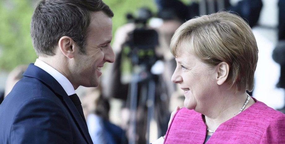 Эммануэль Макрон и Ангела Меркель / Фото: Tgcom24