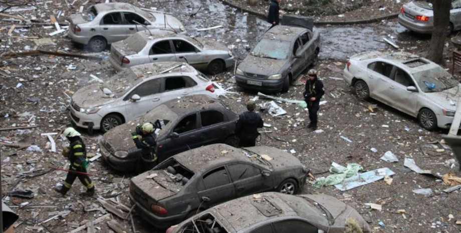 Изображение последствий после обстрела Харькова