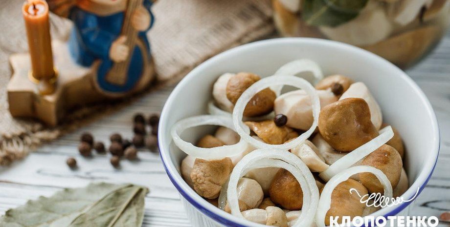 грибы, рецепт грибов, рецепт белых маринованных грибов, рецепты от хлопотенка, евген клопотенко