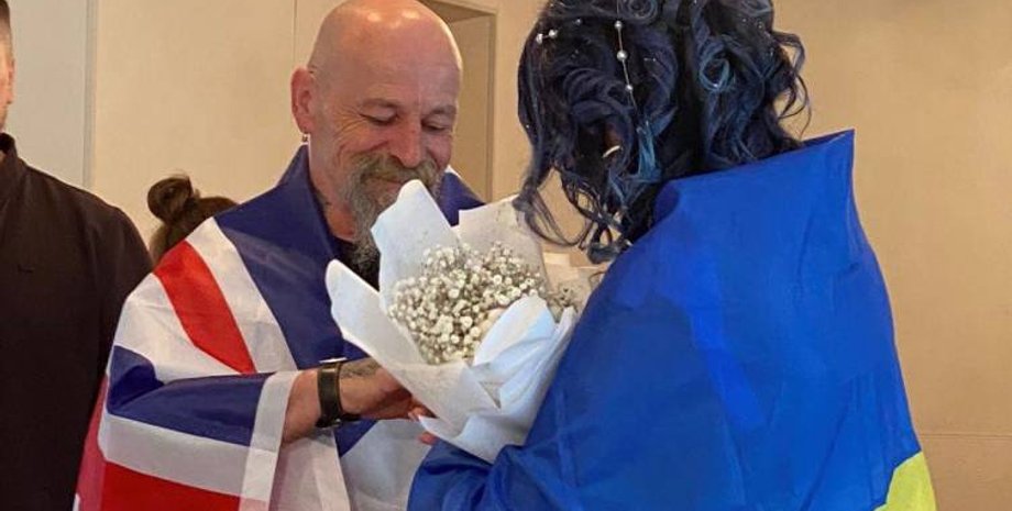 свадьба, украинка, англичанин, волонтеры