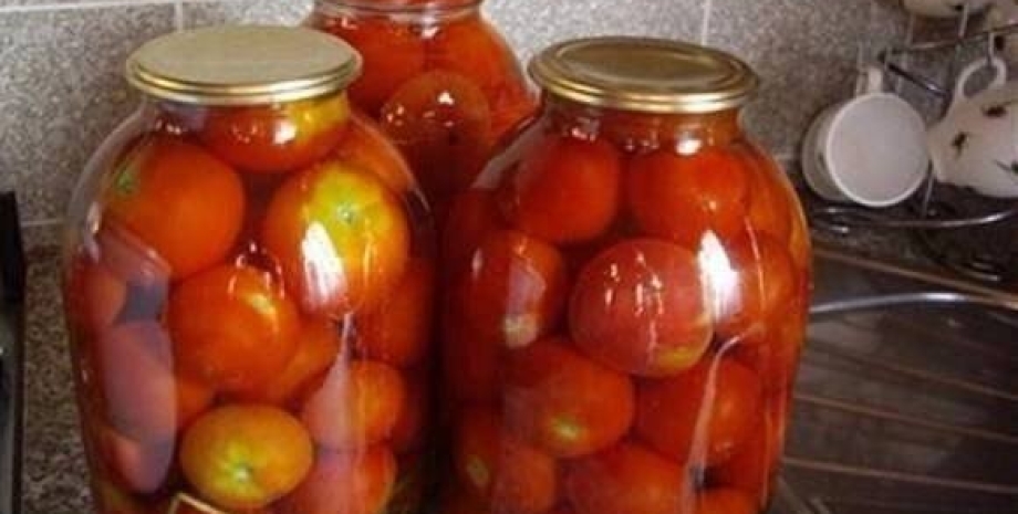 помидоры, консервированные помидоры, рецепт помидоров на зиму